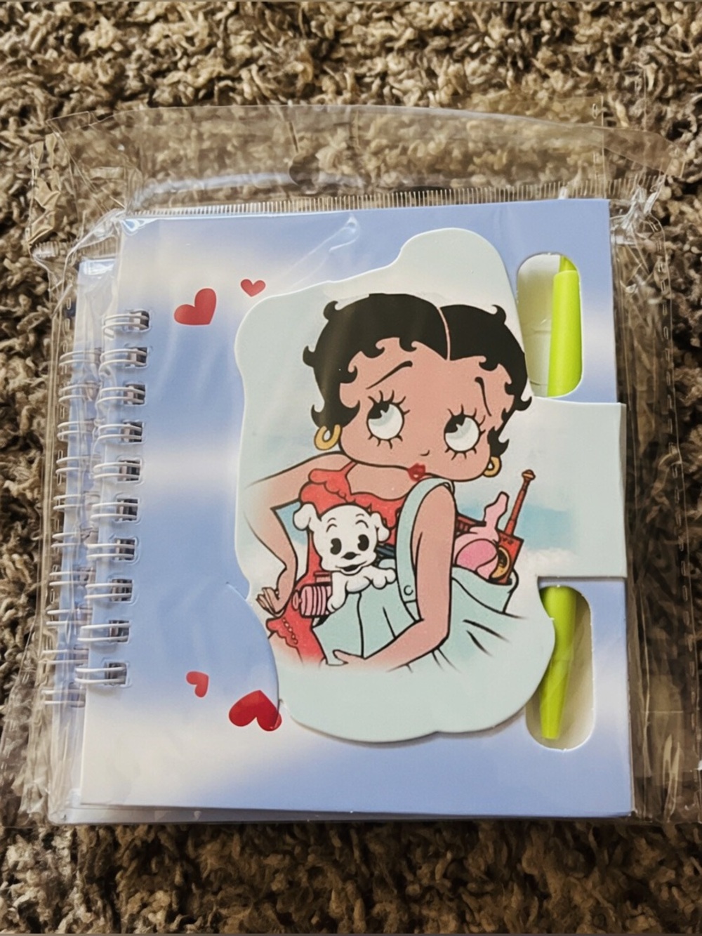 Betty Bop mini spiral journal & pen